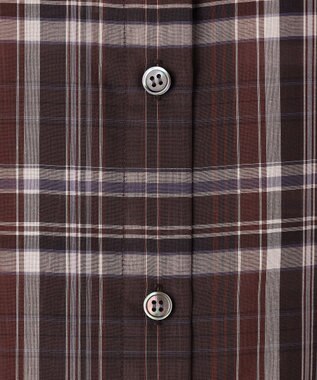 23区 【先行予約】ハイツイストシアーチェック クロップド シャツ ブラウンチェック