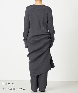 NAVE 【ReNAVE・洗える】スポンディッシュワイドリブワンピース グレー系