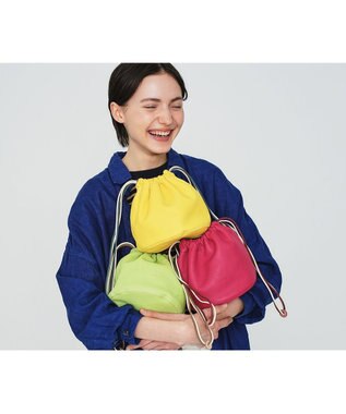 genten フルーツマーケット サステナブル巾着 アカ