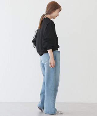 AMERICAN HOLIC 袖チュール重ねプルオーバー Black