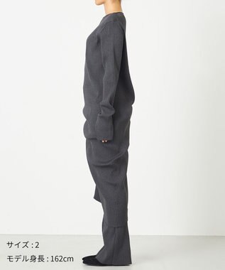 NAVE 【ReNAVE・洗える】スポンディッシュワイドリブワンピース グレー系