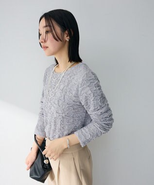 Green Parks 表面感ポコポコプルオーバー Light Gray