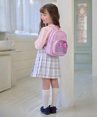 ANY KIDS ネコ耳付き シャラシャラ リュック ラベンダー