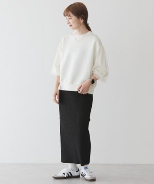 AMERICAN HOLIC 袖チュール重ねプルオーバー Off White