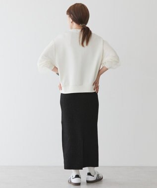 AMERICAN HOLIC 袖チュール重ねプルオーバー Off White