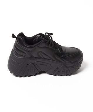 WEGO ボリュームレースアップスニーカー ブラック
