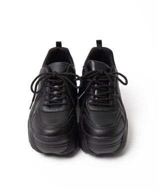 WEGO ボリュームレースアップスニーカー ブラック