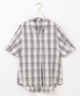 ANY SIS 【洗える】ピケチェック ブラウス アイボリー系