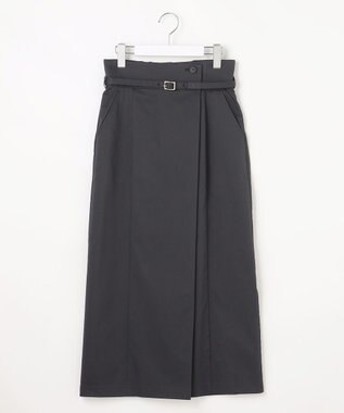 ANY SIS ツイステッドクリアチノ スカート アイアンブルー