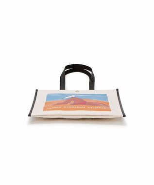 TOPKAPI 【Breath TOPKAPI】サヴィニャック × Breath TOPKAPI アート プリント フラット オーガニックキャンバス トート バッグ オレンジ
