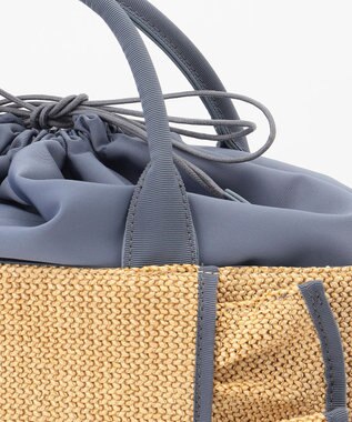 TOCCA TRIM WAVES BASKET かごバッグ スカイブルー系