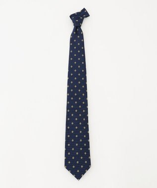 J.PRESS MEN ヴィンテージジャガード/花小紋柄ネクタイ ネイビー系8