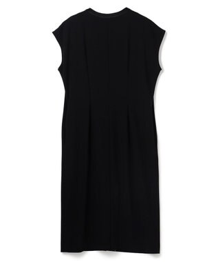 BEIGE， 【Lsize・セットアップ対応】CINDY / 配色ネック フレンチドレス Black x Black