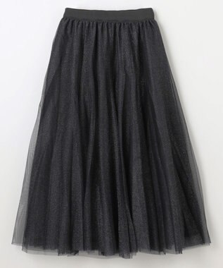 ANY 【ウエストゴム】ラメチュールキラキラスカート シルバー