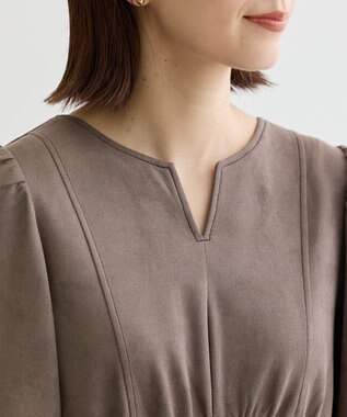 Green Parks ・ＥＬＥＮＣＡＲＥ　ＤＵＥ　スエードポンチタックワンヒ Gray Beige