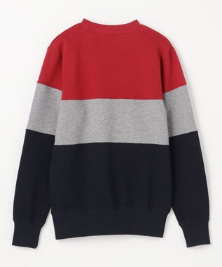 J.PRESS KIDS 【140-170cm】COMBI トリコロール トレーナー レッド系2