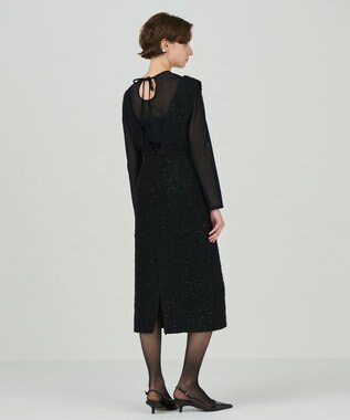 GRACE CONTINENTAL ツイードタイトジャンパースカート ブラック