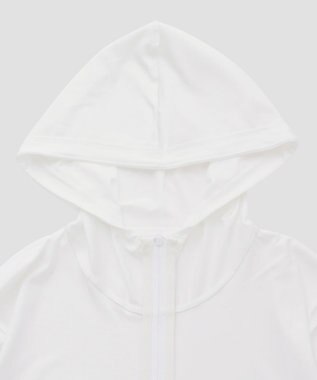 San-ai Resort（三愛水着楽園） 【UPF50＋】　ラッシュパーカー　S・M・L　【San-ai Resort（サンアイリゾート）】 ホワイト