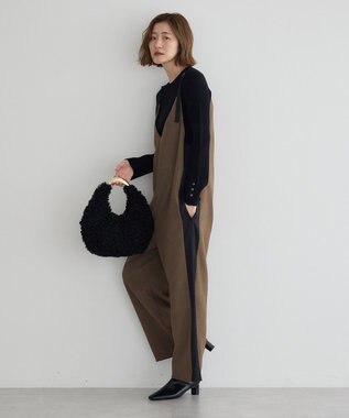 YECCA VECCA 袖釦クルーネックリブニット Light Blue