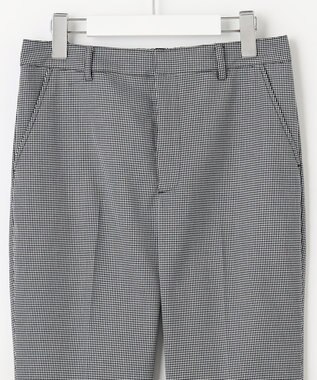 J.PRESS LADIES L 【洗える】シャークスキンハウンドトゥース テーパード パンツ ネイビー系3