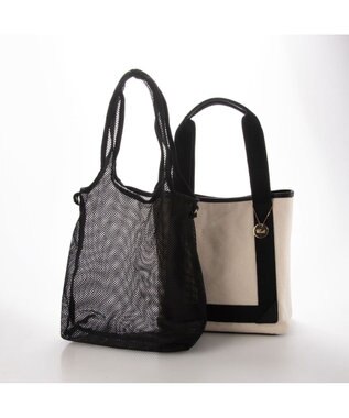 UNBILLION cachecache メッシュエコバッグ付きキャンバステープトート アイボリー