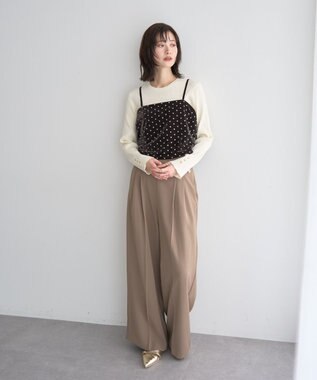 YECCA VECCA 袖釦クルーネックリブニット Light Blue