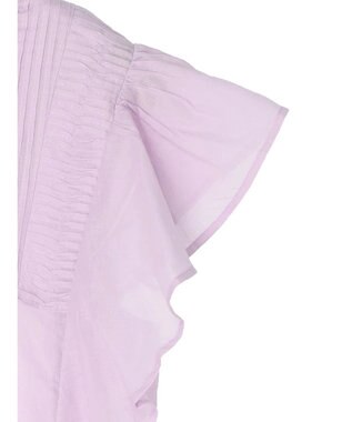 earth music&ecology コットンボイルフリルブラウス Light Pink