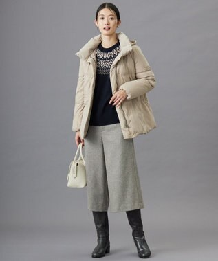 J.PRESS LADIES S 【WEB限定】ネップヘリンボーン ガウチョ パンツ 【WEB限定】モカ系