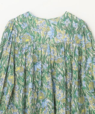 GRACE CONTINENTAL フラワープリントティアードミニワンピース グリーン