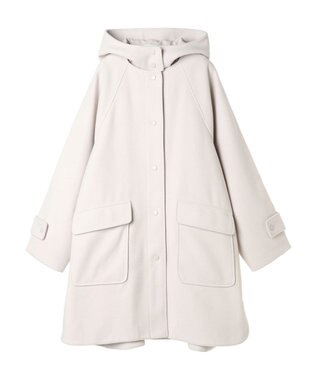 AMERICAN HOLIC 中空ＦＩＢＥＲ２ＷＡＹフード付きコート Light Gray