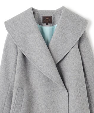 TOCCA LOOFAH ショールカラーウールコート グレー系