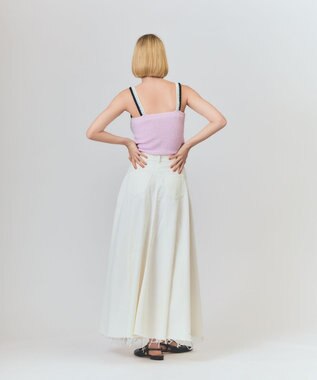 GRACE CONTINENTAL サーキュラーデニムスカート ホワイト