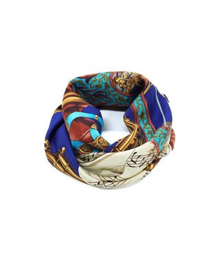 Marca 【伝統横濱スカーフ】演奏会  大判 シルクツイル スカーフ ダークネイビー