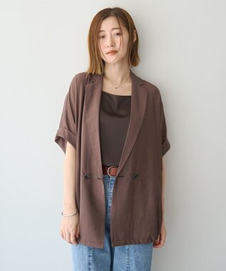 YECCA VECCA ハーフスリーブライトジャケット Charcoal Gray