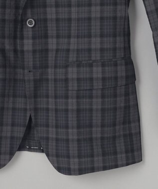 GOTAIRIKU 清涼サッカー素材【通気性/軽量】空羽サッカー マドラスチェック シャツジャケット グレー系4