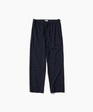 ATON WOOL OXFORD | テーパードイージーパンツ - UNISEX NAVY