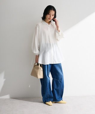 Green Parks ウエストタックコクーンデニムパンツ Indigo