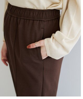 YECCA VECCA ストレッチセンターシームフレアパンツ Brown