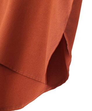 YECCA VECCA 2way裾アレンジパール釦ブラウス Terracotta