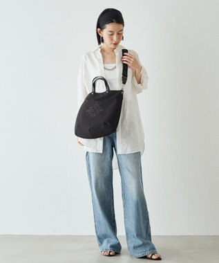 russet 《19か月連続！ブランド月間ランキング1位》スリム2WAYトートバッグ <コーデュラナイロン>(CE-1404-WEB) Black