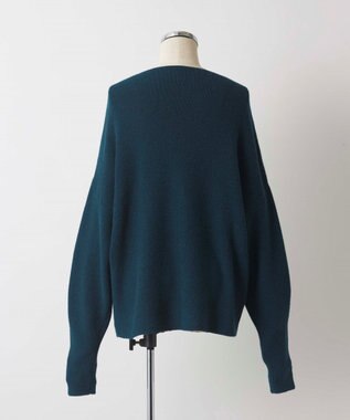 TOQUE 〈大草直子さんアドバイザー〉ベビーアルパカ ミドルゲージ モックネックニット グリーン