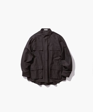 ATON SILK LINEN POPLIN | ジャングルファディーグジャケット CHARCOAL GRAY