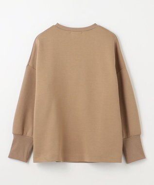 ANY L 【洗濯機可】エンブロイダリーロゴダンボールプルオーバー キャメル