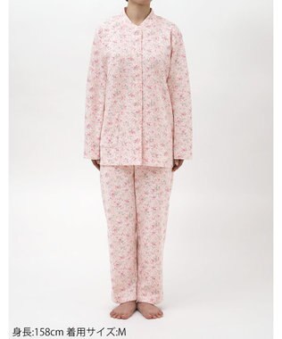 Wing パジャマ 綿100%(本体肌側) あったか 冬 長袖 長ズボン レディース EP6025 ウイング／ワコール ピンク