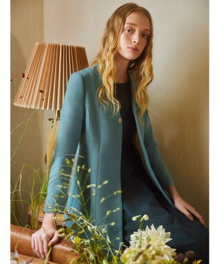 TOCCA 【消臭】PEARL ROCK ロングコート エメラルド系