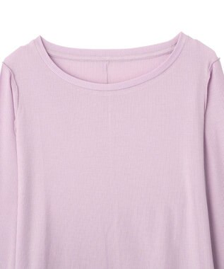 earth music&ecology 微シアーメロープルオーバー Light Purple