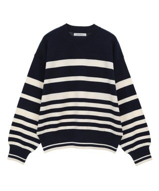 Green Parks スウェットライクニットプルオーバー Navy