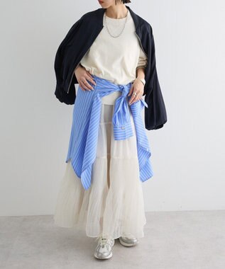 Green Parks スウェットライクニットプルオーバー Off White