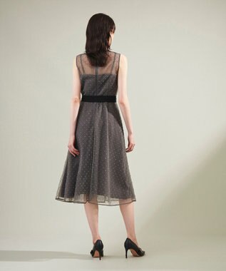 GRACE CONTINENTAL ビーズembドレス チャコール