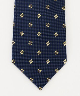 J.PRESS MEN ヴィンテージジャガード/花小紋柄ネクタイ ネイビー系8